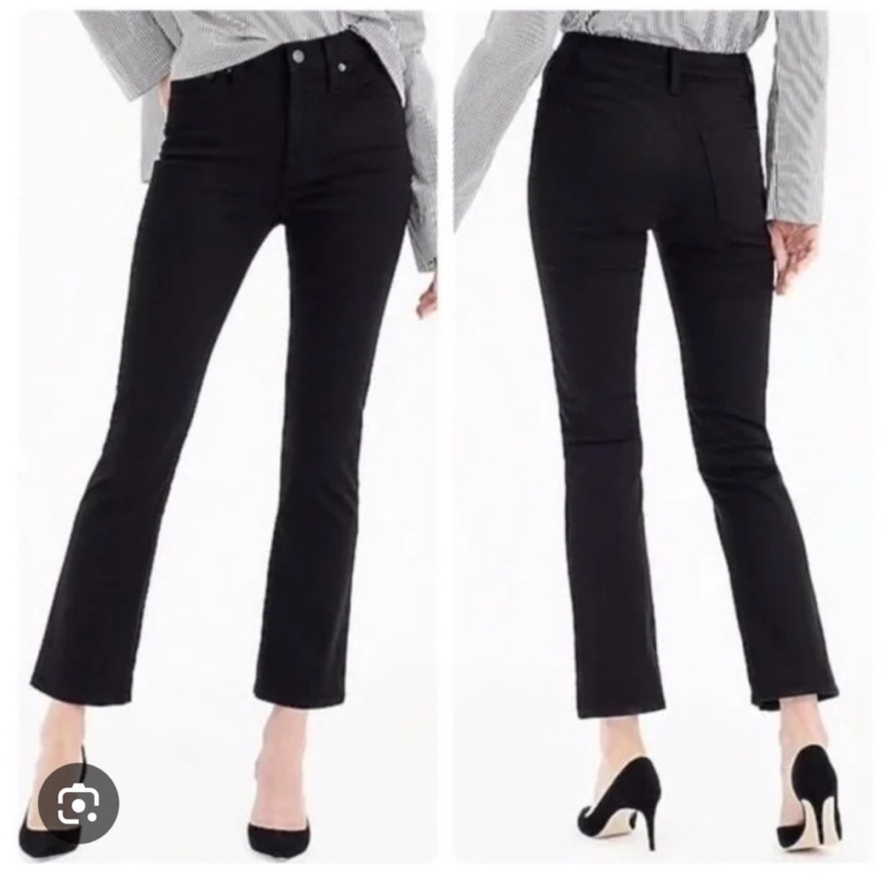 J. Crew Black Cropped Bootcut Jeans